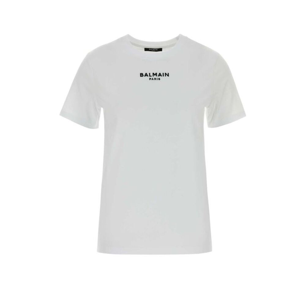 Balmain Women White Cotton T-Shirt